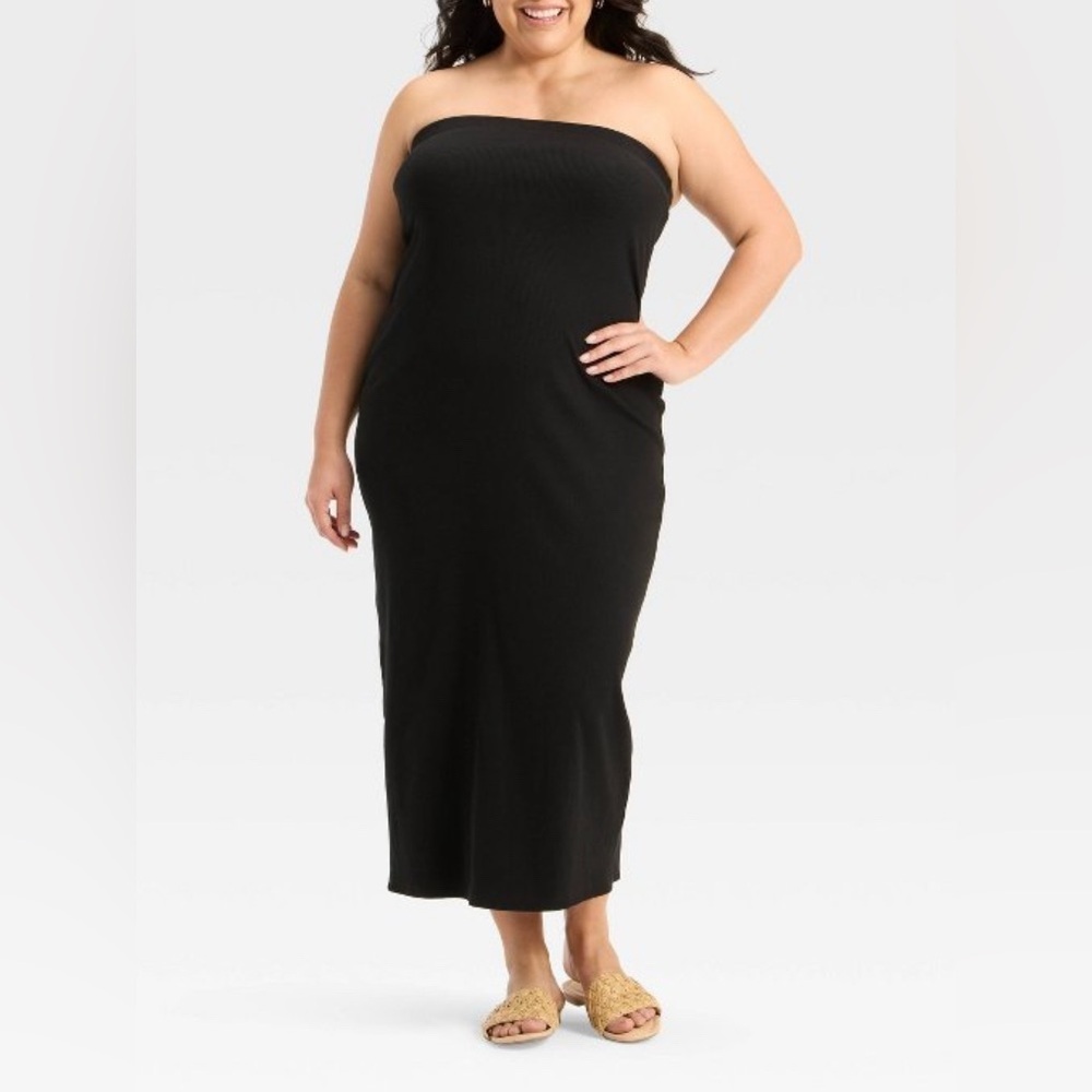 🎯50% OFF! a new day BLUE ribbed knit tube dress
